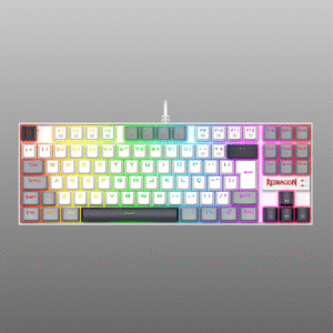 Teclado Mecânico Kumara Branco e Cinza