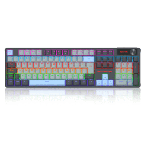 Teclado Mecânico Caesura Rainbow Preto, Branco e Azul