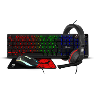 Combo Gamer Starter (Teclado + Mouse + Fone + Mouse Pad)