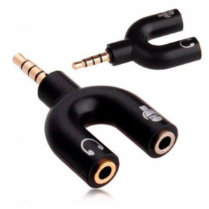 Adaptador P3 Macho para 2x P2 Fêmea em Y para Fone e Microfone